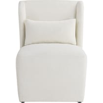 langford white accent chair   