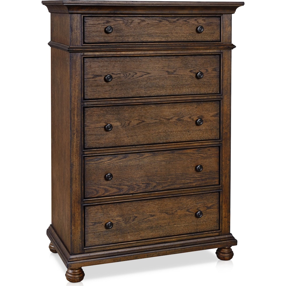 langley dark brown chest   