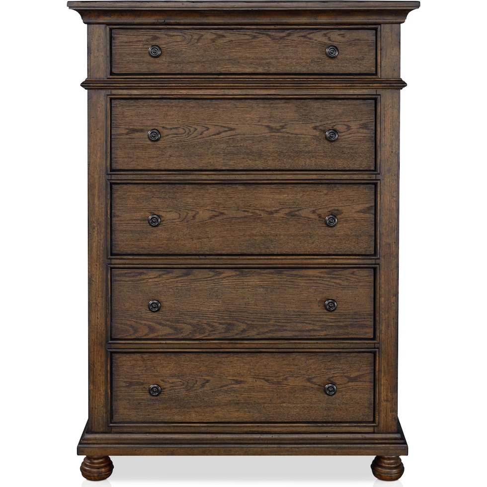 langley dark brown chest   