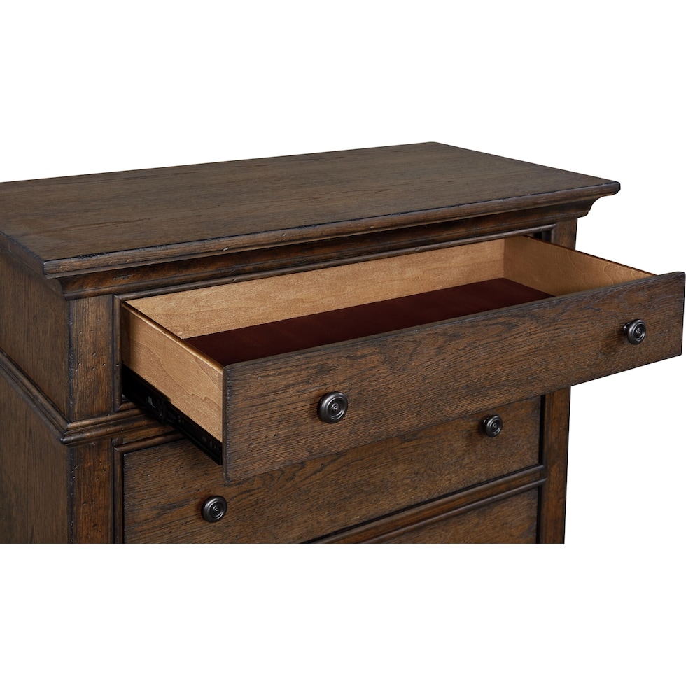 langley dark brown chest   