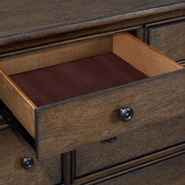 langley dark brown dresser   
