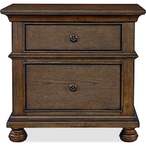 langley dark brown nightstand   