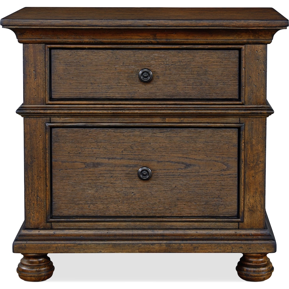 langley dark brown nightstand   