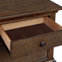 langley dark brown nightstand   