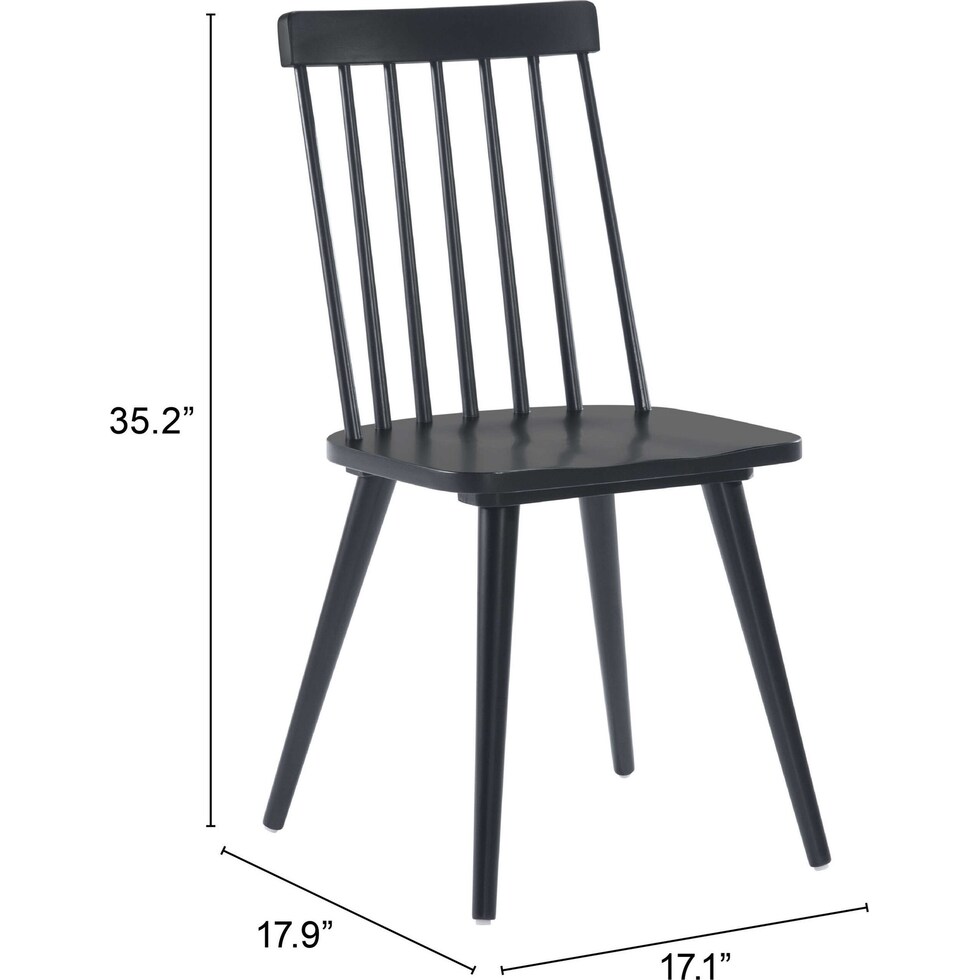 lara black dining chair   