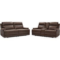 laredo dark brown  pc power reclining living room   