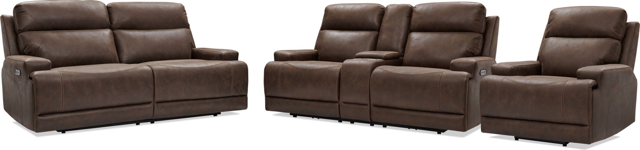 Laredo Power Reclining Sofa, Loveseat and Recliner Set Value City