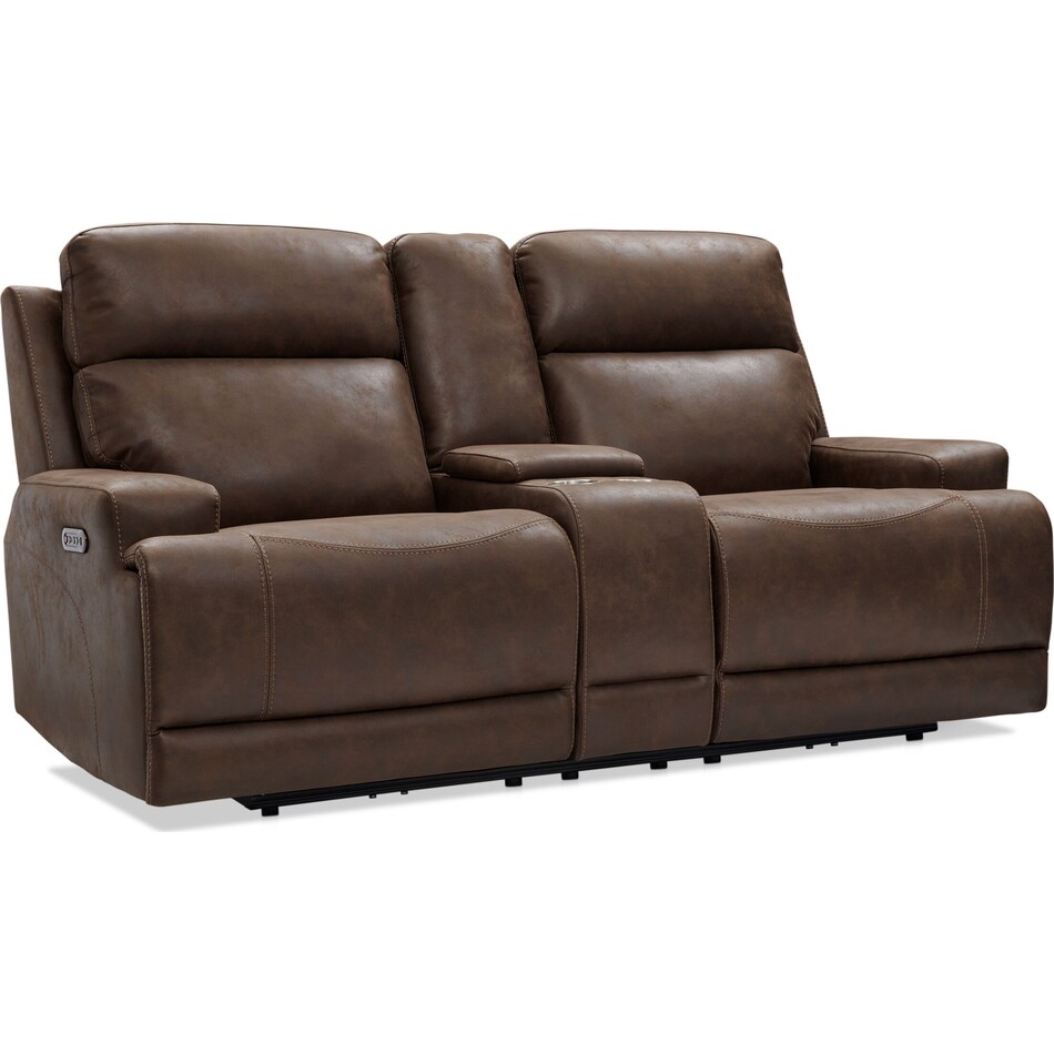 laredo dark brown  pc power reclining living room   
