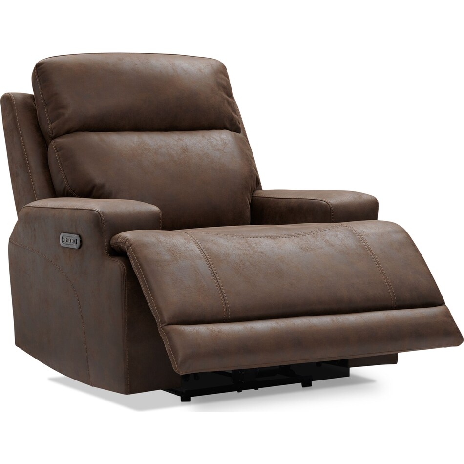laredo dark brown power recliner   