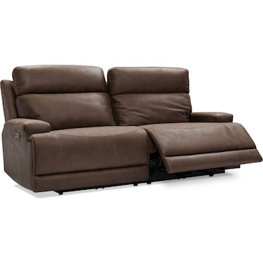 Laredo Dual-Power Reclining Sofa - Chocolate