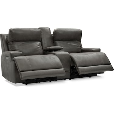 Laredo Dual-Power Reclining Loveseat - Gray