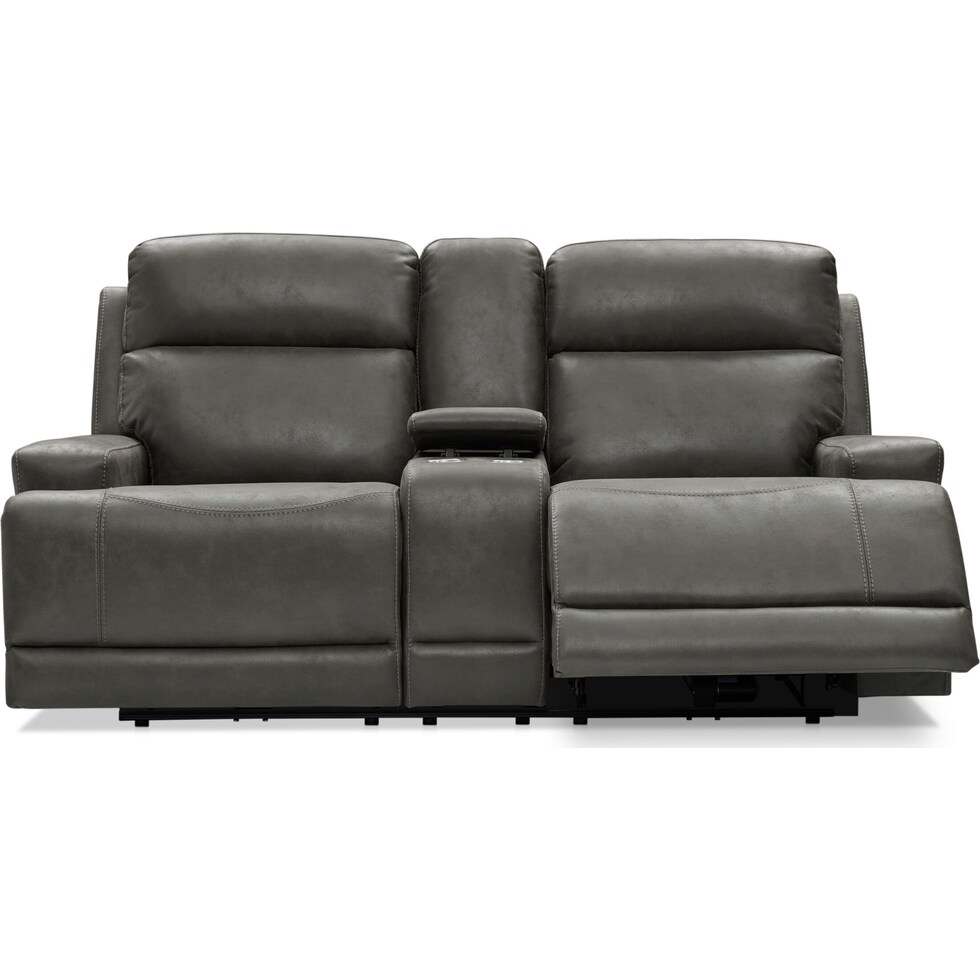 laredo gray manual reclining loveseat   