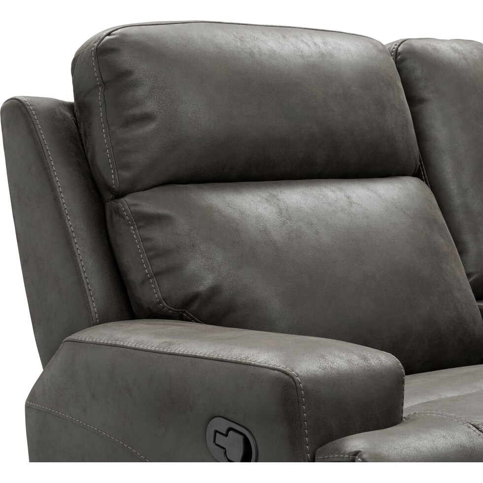 laredo gray manual reclining loveseat   