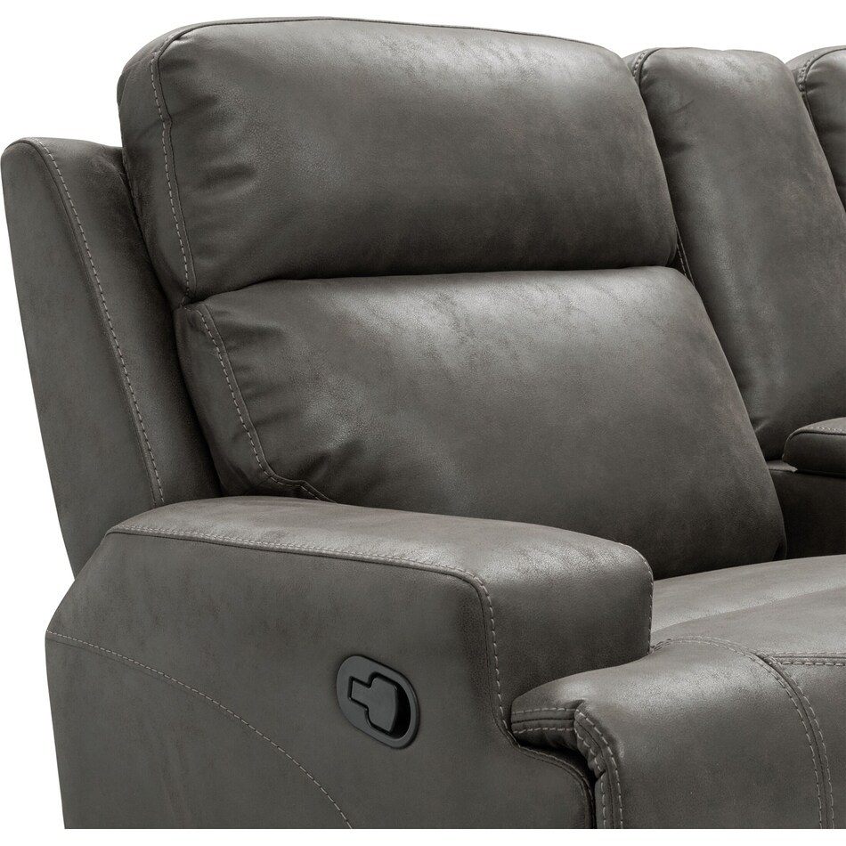 Laredo Manual Reclining Loveseat Gray Value City Furniture