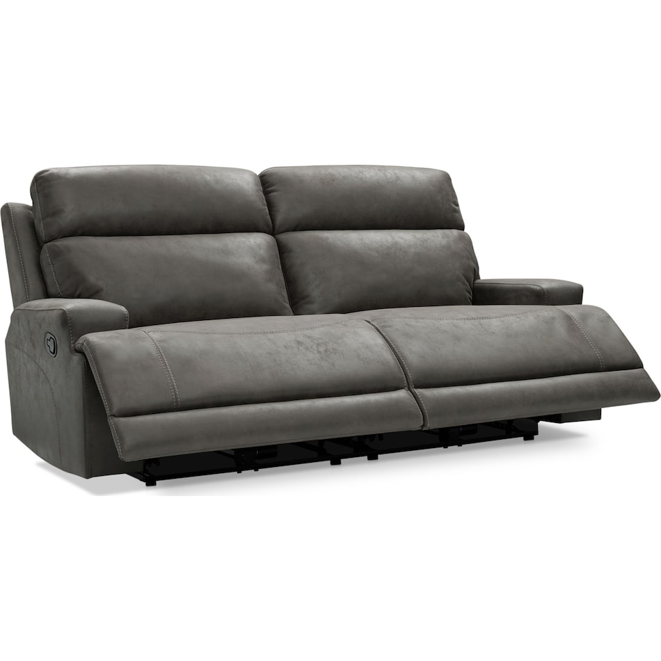 laredo gray manual reclining sofa   