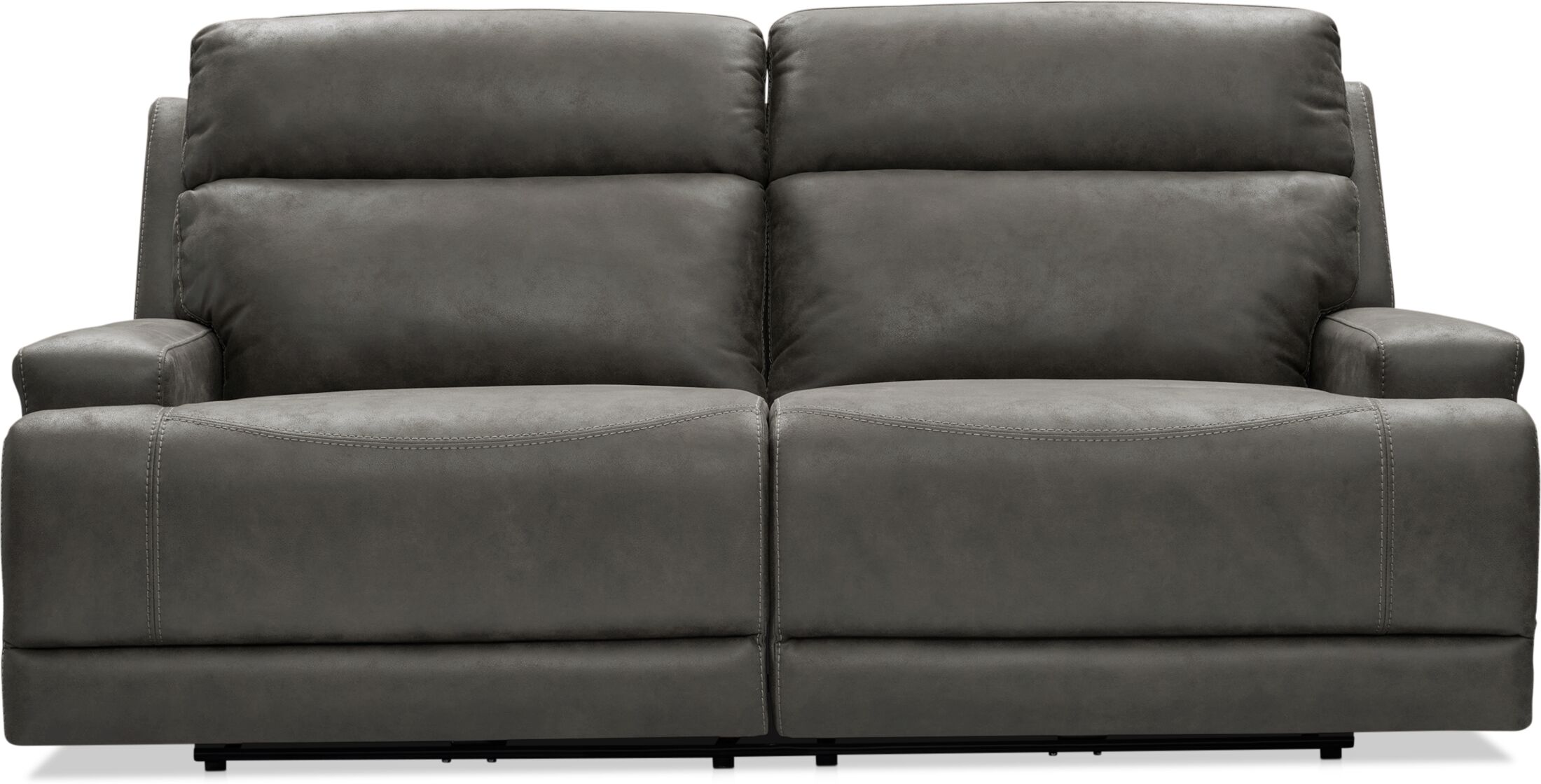 Dovestone leather deals power reclining sofa