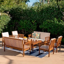 largo beige brown  pc outdoor living   