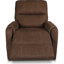 lark dark brown recliner   