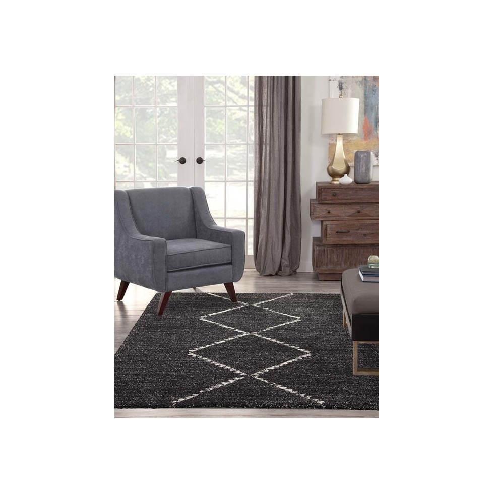 lars black area rug  x    