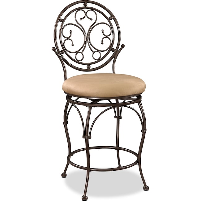 Accent and Occasional Furniture - Laurel Counter-Height Stool - Bronze