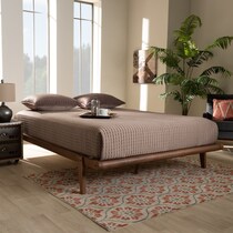 laurenne dark brown king bed frame   