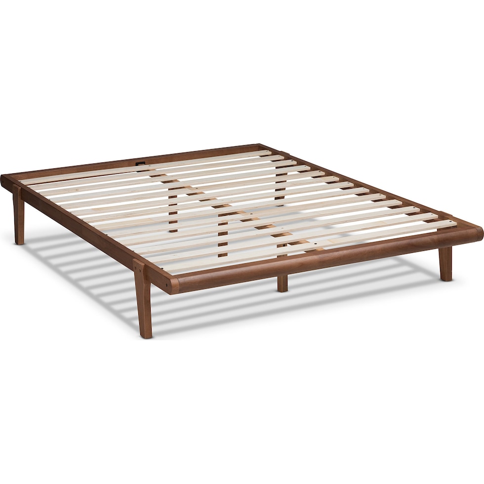 laurenne dark brown king bed frame   