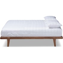 laurenne dark brown king bed frame   