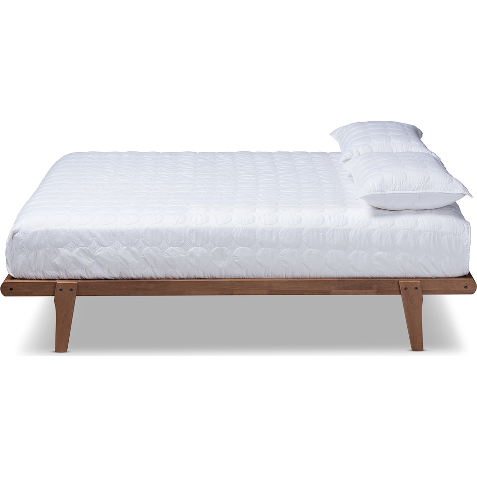 laurenne dark brown king bed frame   