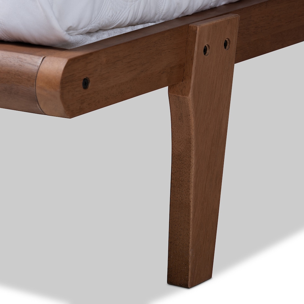 laurenne dark brown king bed frame   