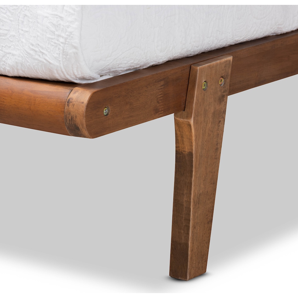 laurenne dark brown twin bed frame   