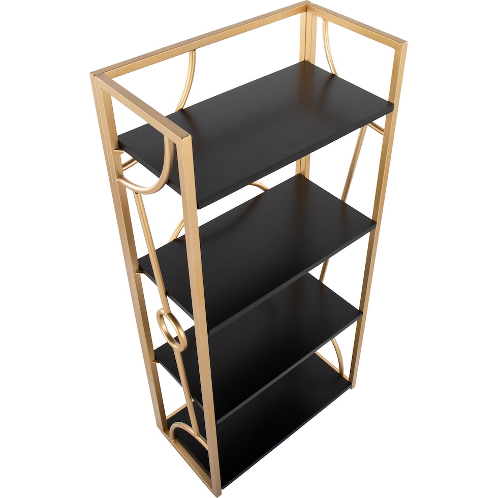 lauryn black gold bookcase   