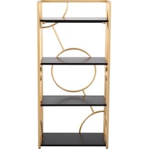 lauryn black gold bookcase   