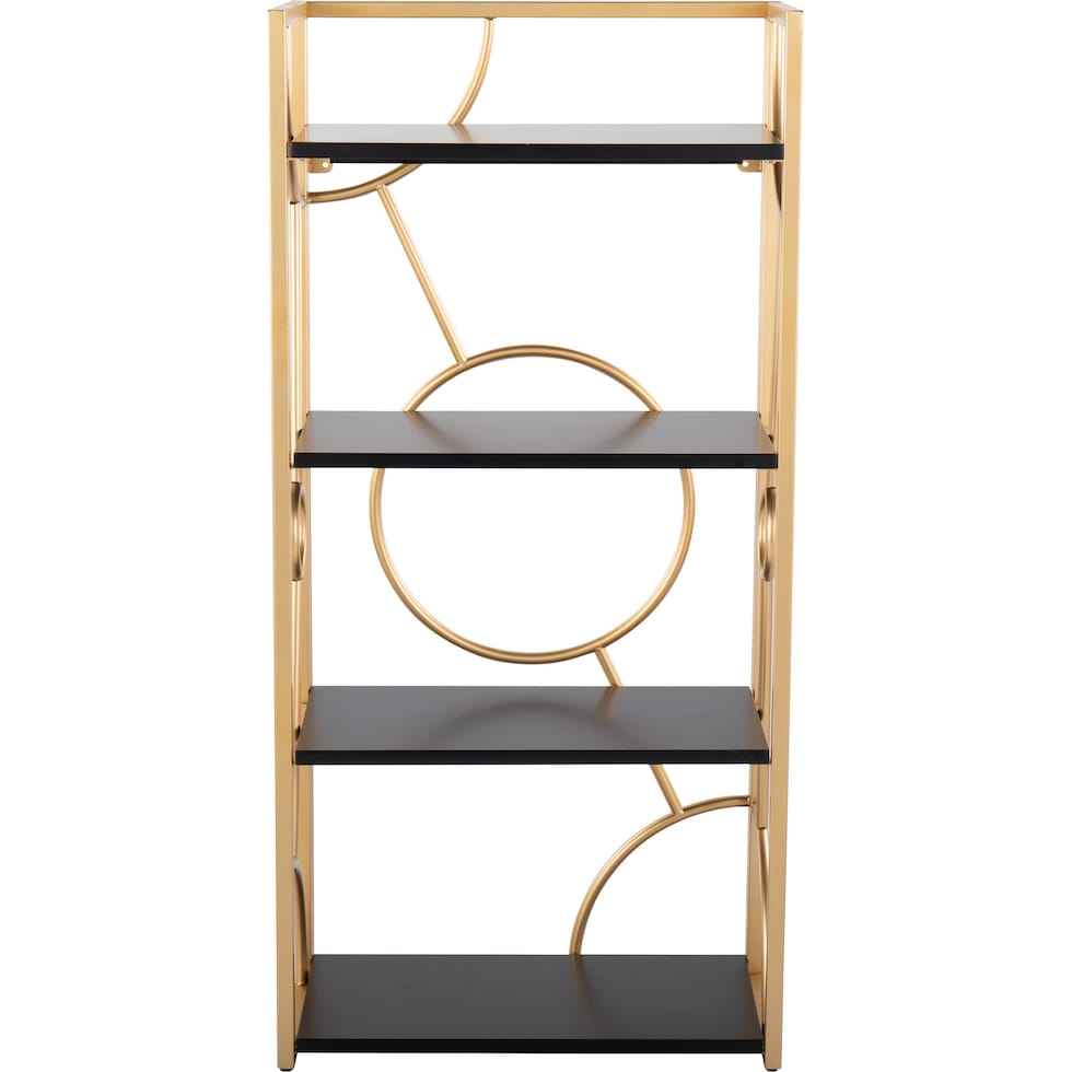 lauryn black gold bookcase   