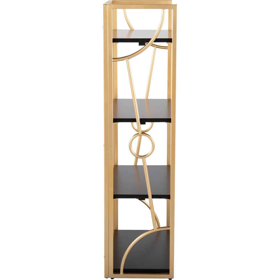 lauryn black gold bookcase   