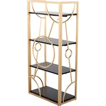 lauryn black gold bookcase   