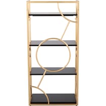 lauryn black gold bookcase   