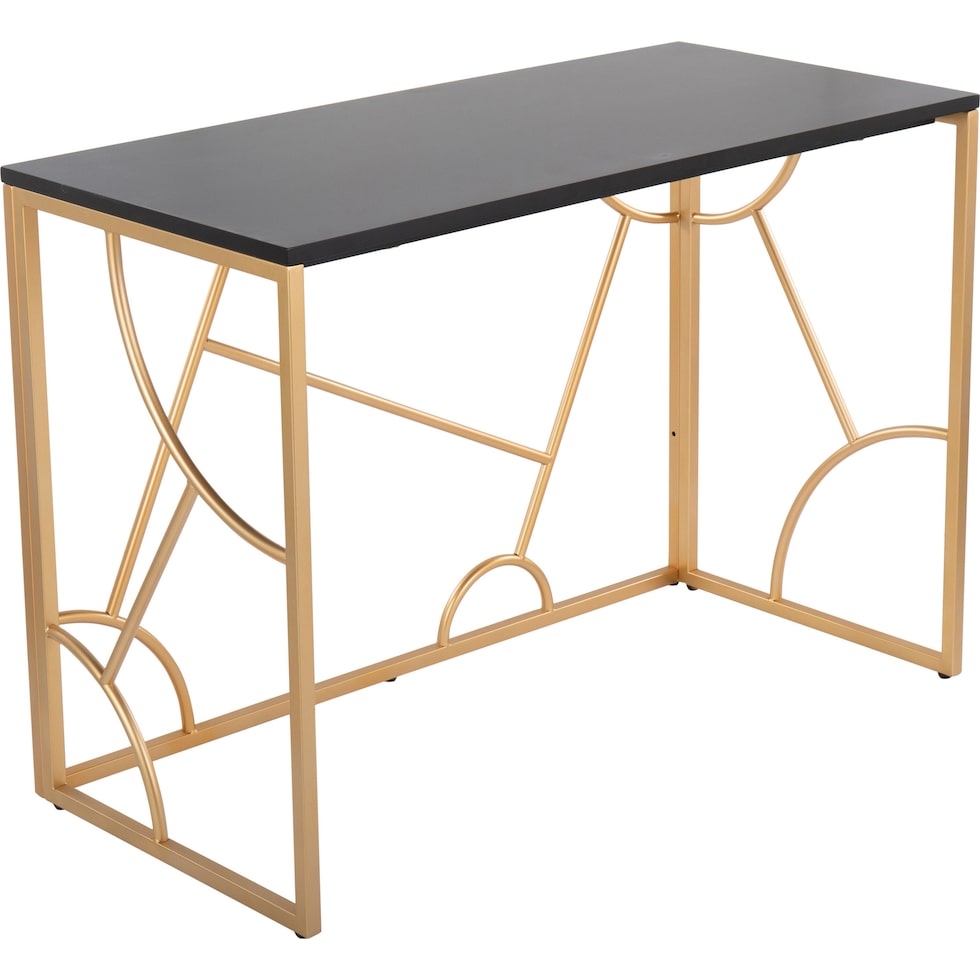 lauryn black gold desk   