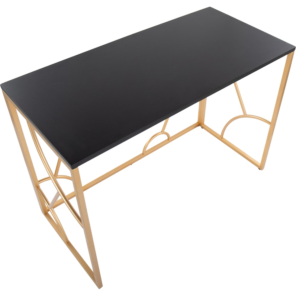 lauryn black gold desk   