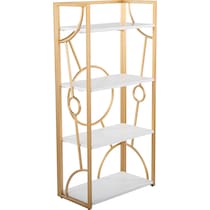 lauryn white gold bookcase   
