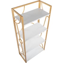 lauryn white gold bookcase   