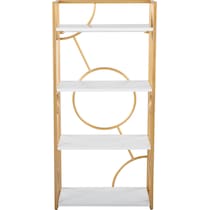 lauryn white gold bookcase   