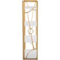 lauryn white gold bookcase   