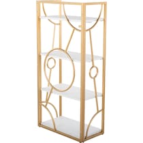 lauryn white gold bookcase   