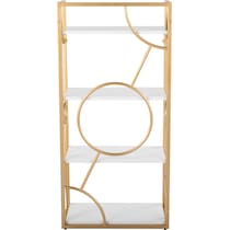 lauryn white gold bookcase   