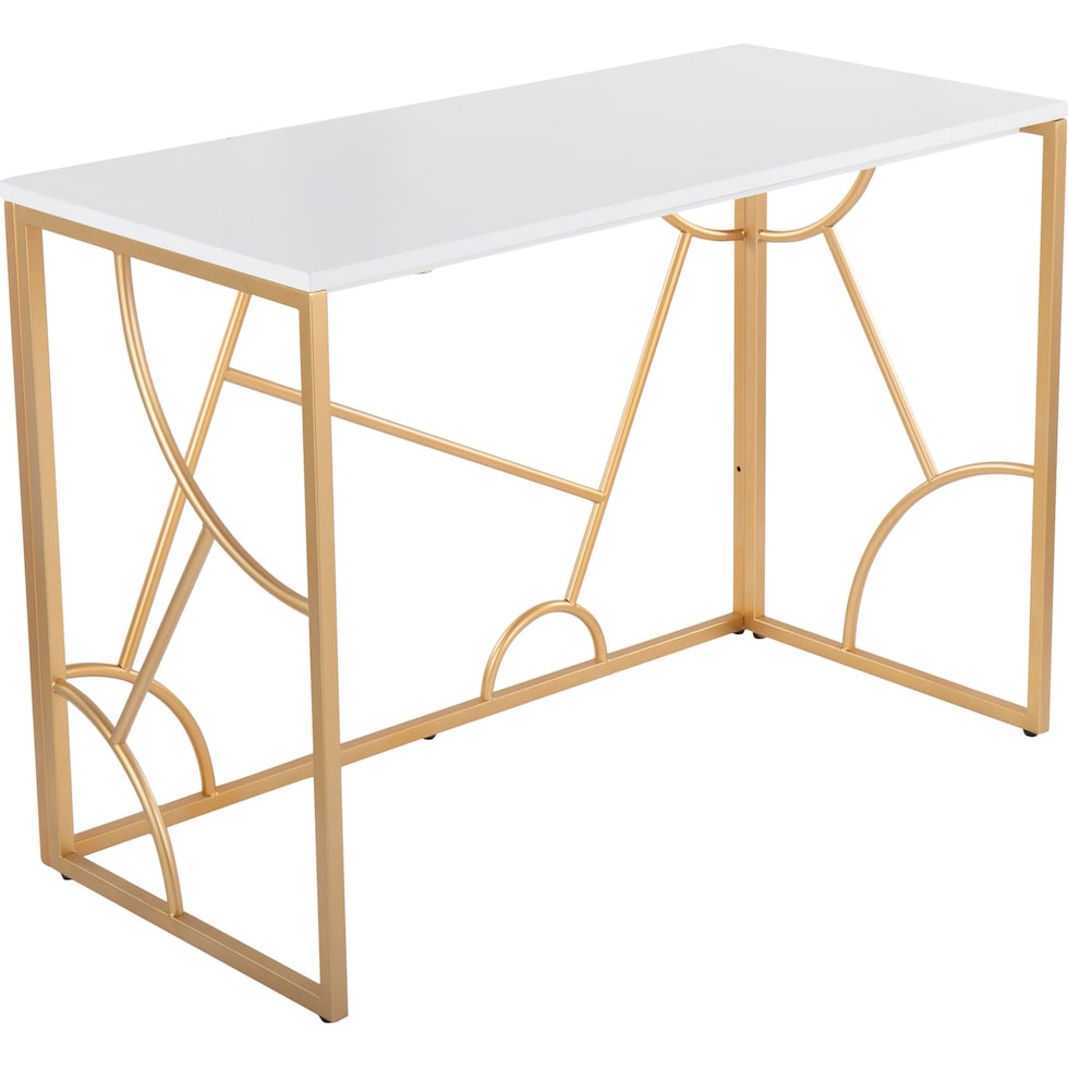 lauryn white gold desk   