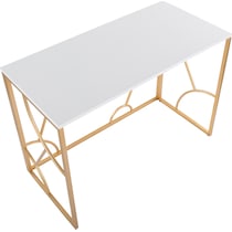 lauryn white gold desk   