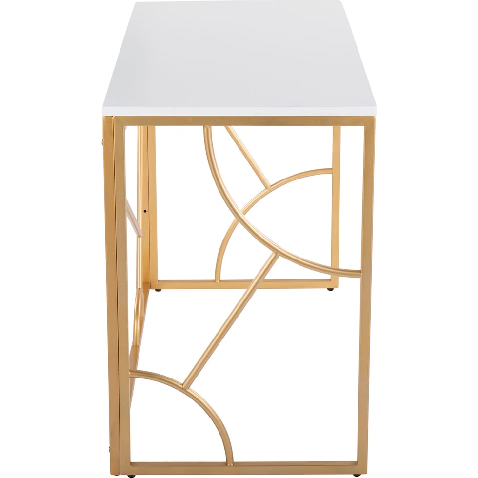 lauryn white gold desk   