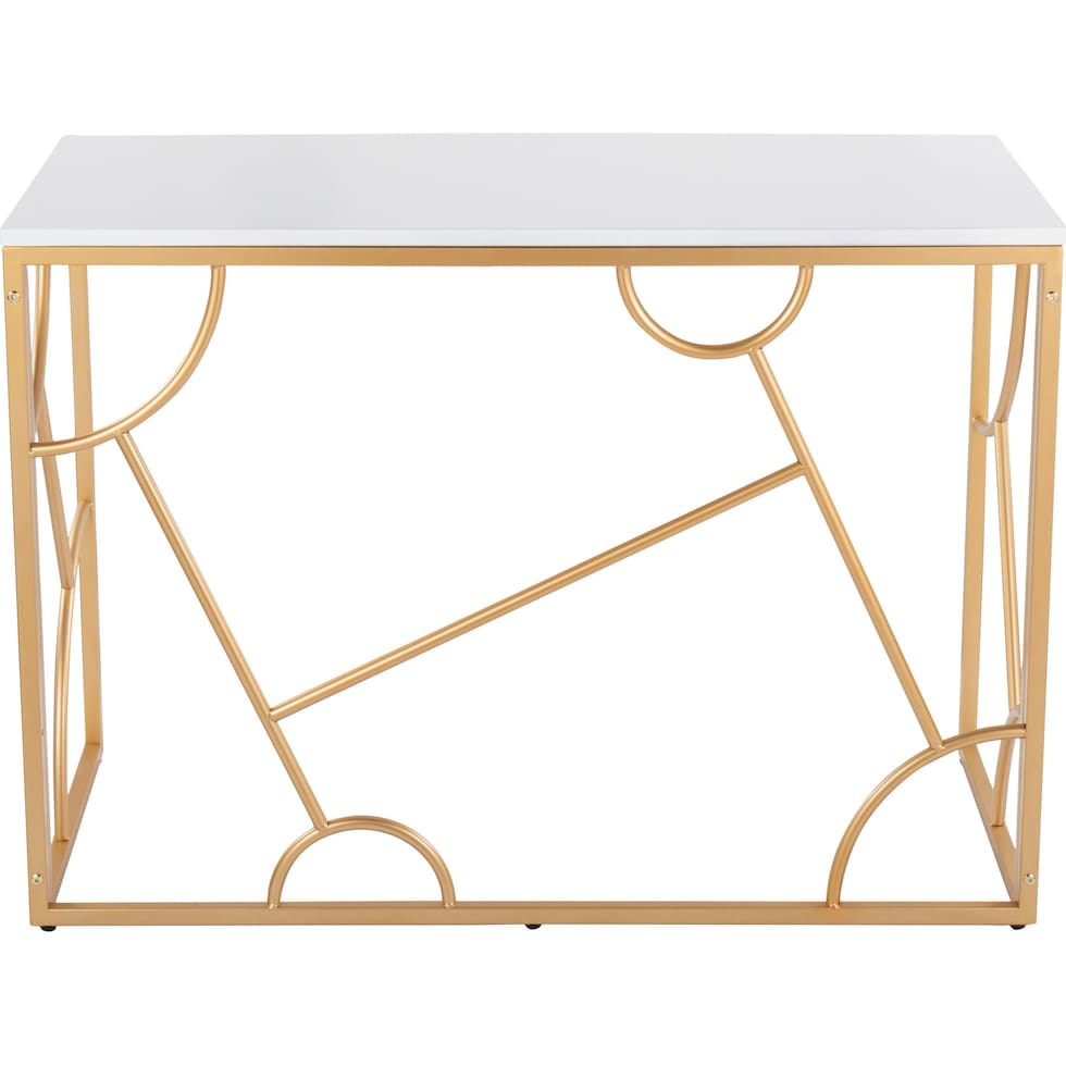 lauryn white gold desk   