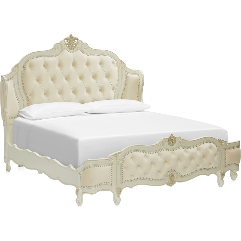 lavelle bedroom white king bed   