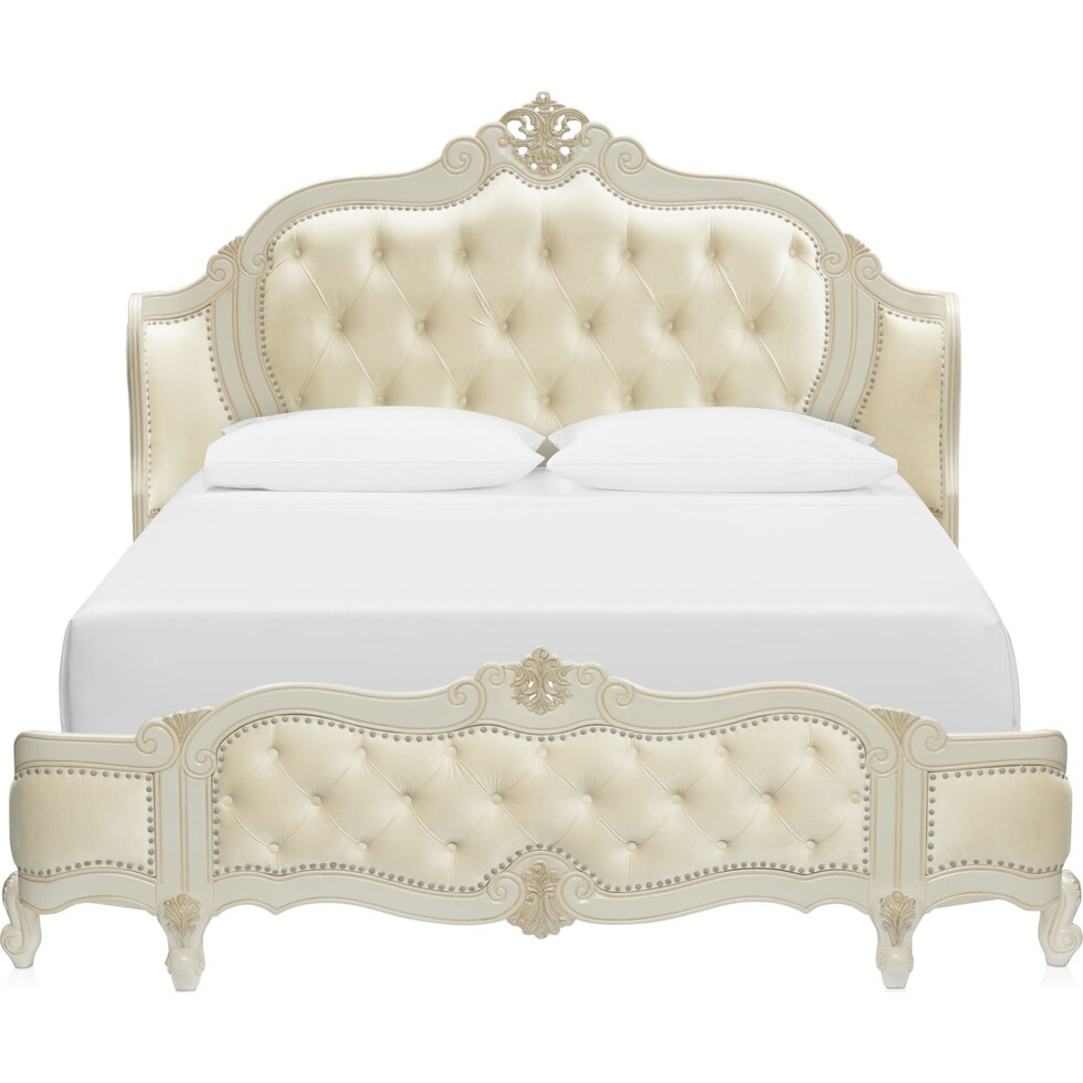 lavelle bedroom white king bed   